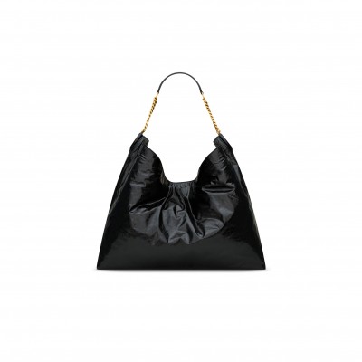 YSL HORTENSE HOBO IN SHINY LEATHER 871220AAGOL1000 (41*35*15cm)